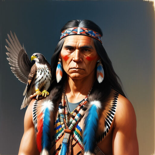 Red Hawk or Falcon Birth Totem